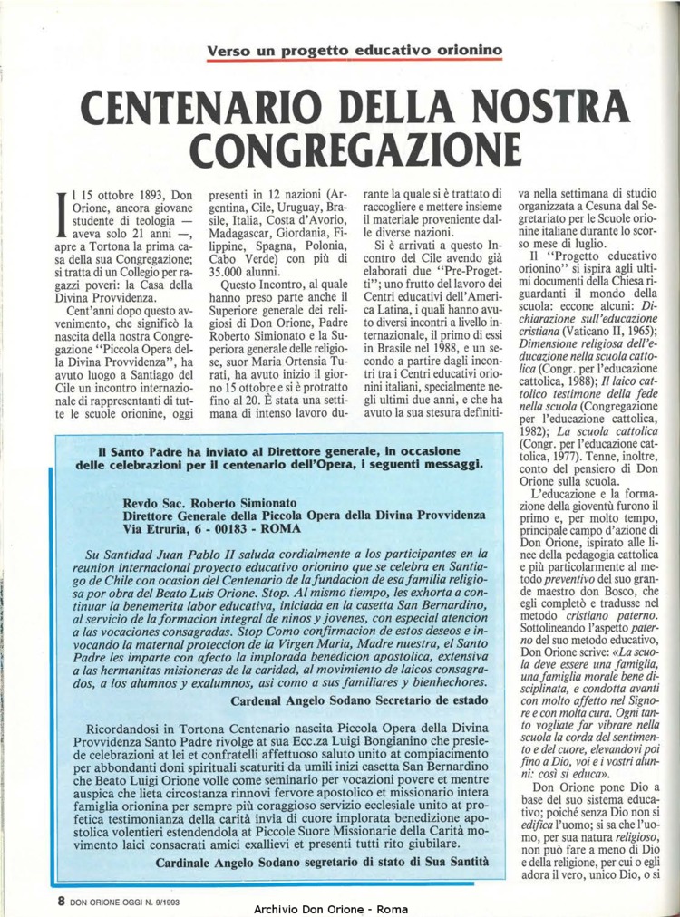 Don Orione oggi, 1993, 09, pagina 8