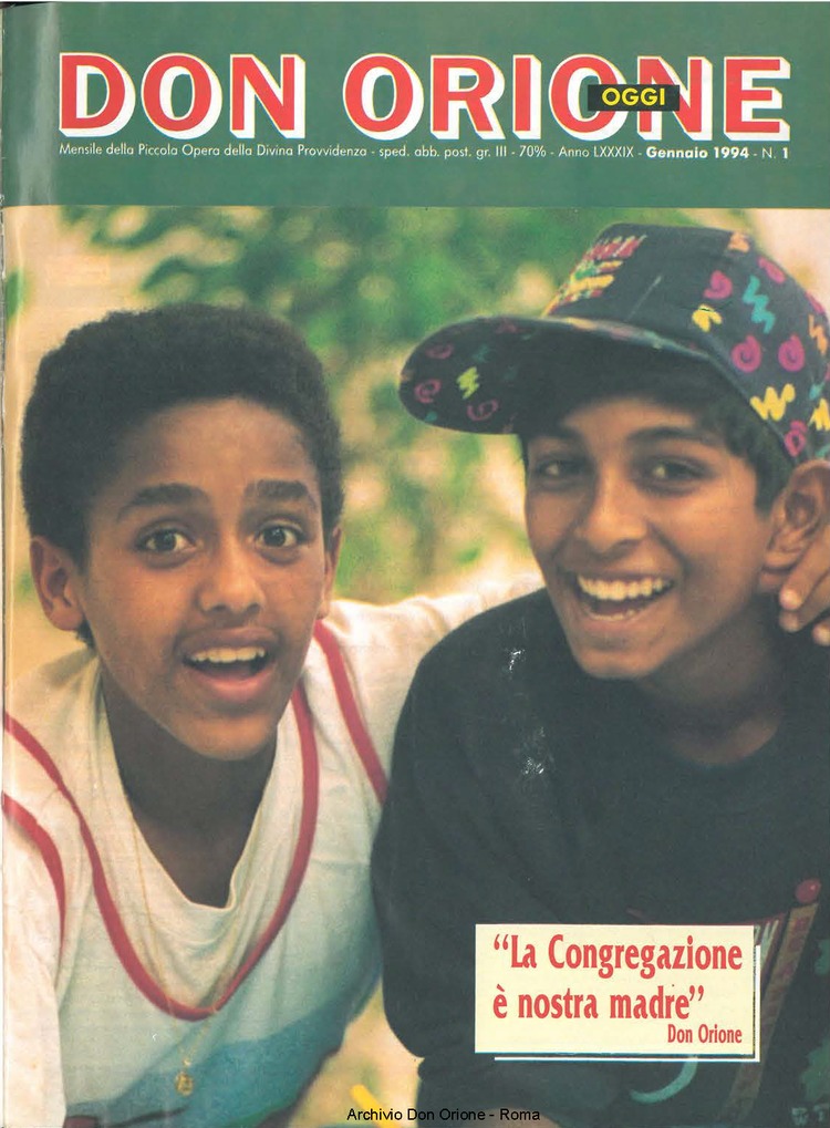 Don Orione oggi, 1994, 01, pagina 1