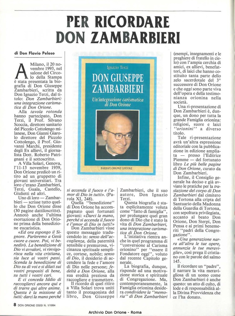 Don Orione oggi, 1994, 01, pagina 8