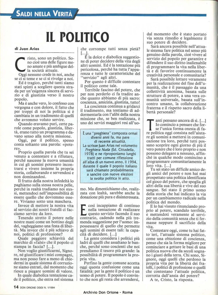 Don Orione oggi, 1994, 01, pagina 14