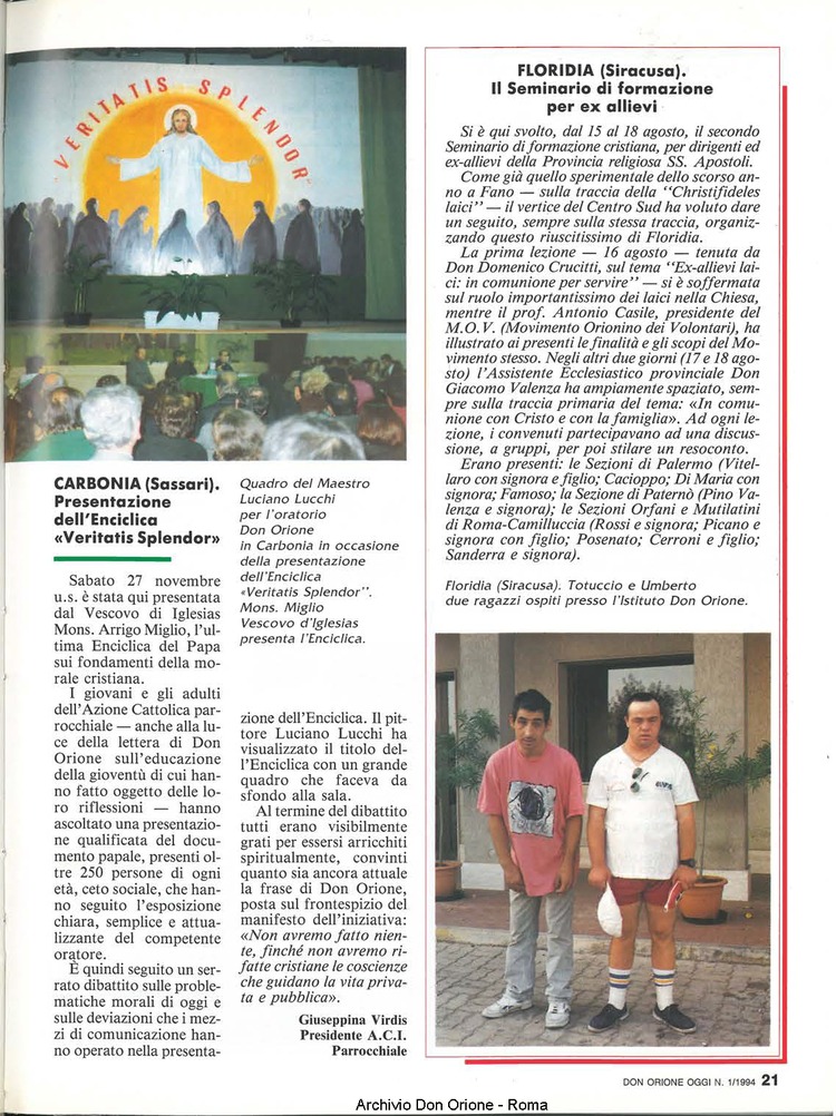Don Orione oggi, 1994, 01, pagina 21