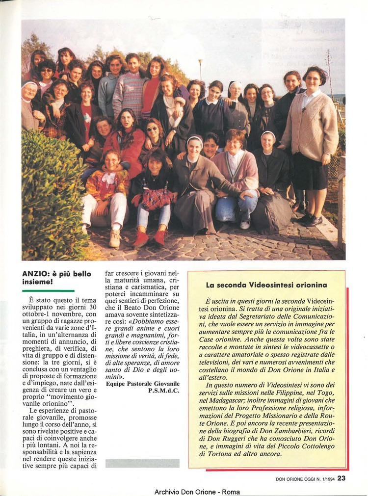Don Orione oggi, 1994, 01, pagina 23