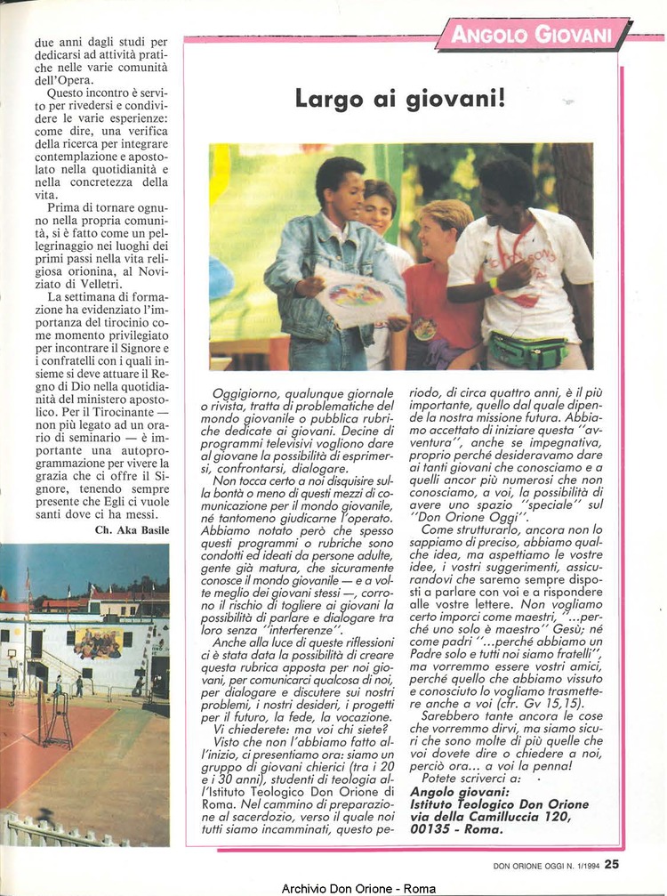 Don Orione oggi, 1994, 01, pagina 25