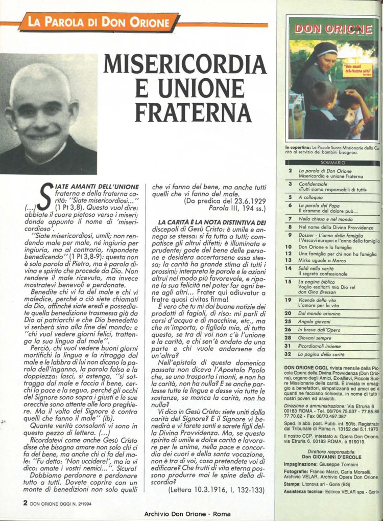 Don Orione oggi, 1994, 02, pagina 2