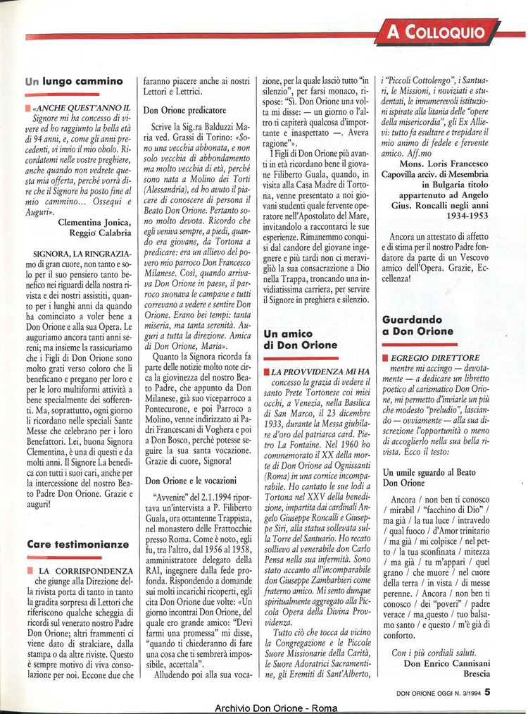 Don Orione oggi, 1994, 03, pagina 5