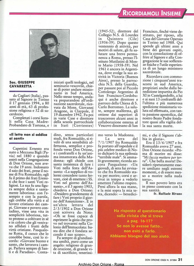 Don Orione oggi, 1994, 03, pagina 31