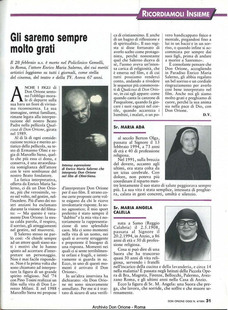 Don Orione oggi, 1994, 04, pagina 31