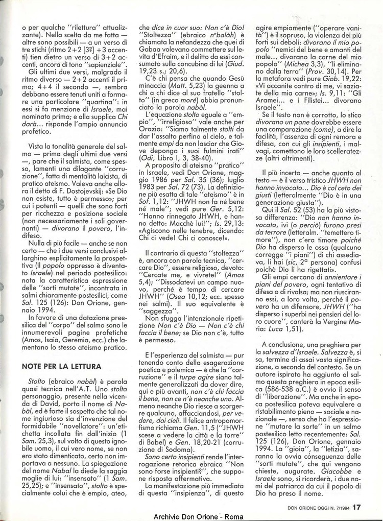 Don Orione oggi, 1994, 07, pagina 17