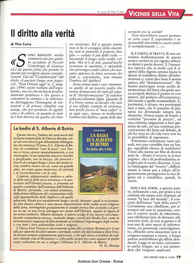 Don Orione oggi, 1994, 07, pagina 19