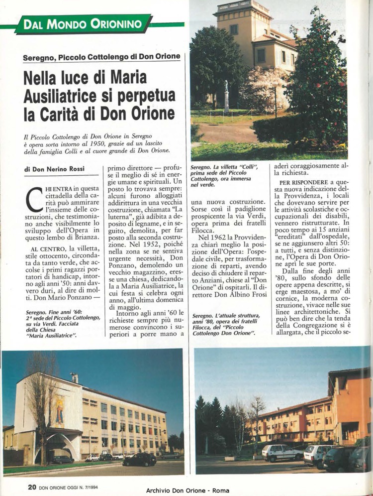 Don Orione oggi, 1994, 07, pagina 20