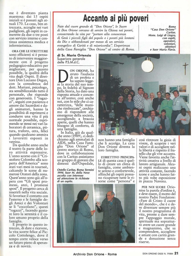 Don Orione oggi, 1994, 07, pagina 21