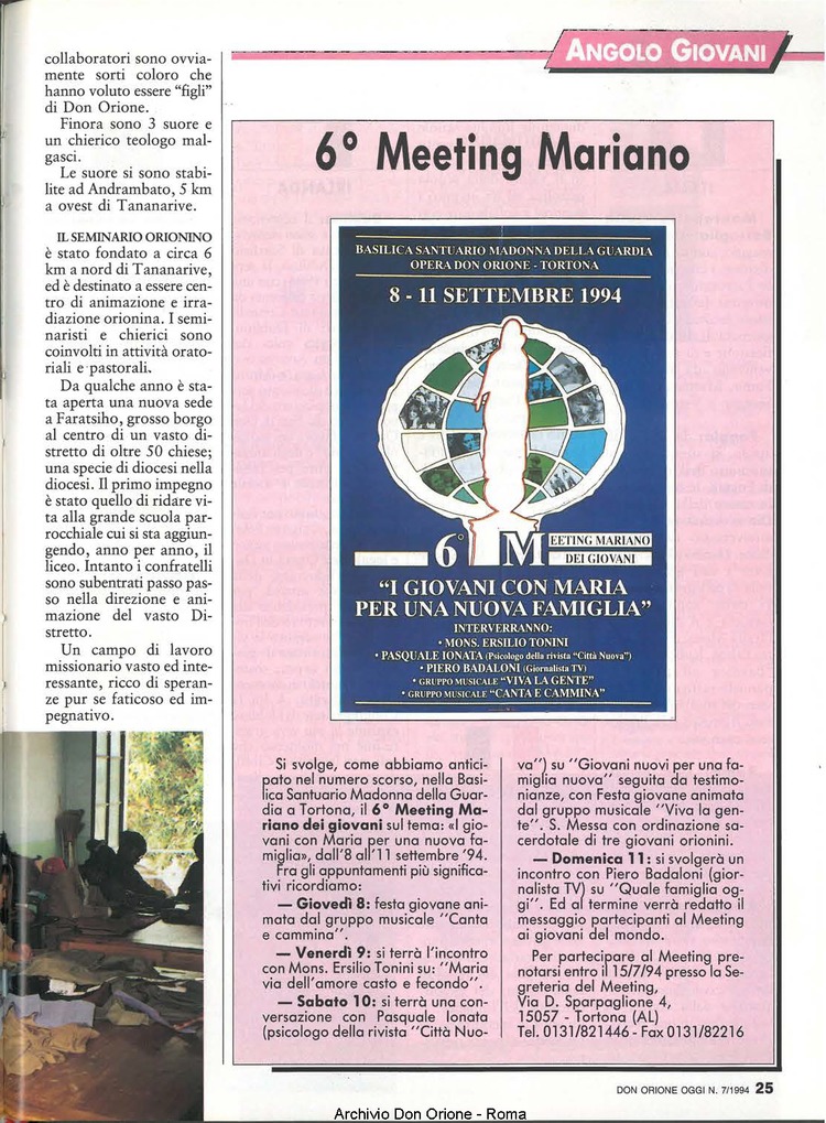 Don Orione oggi, 1994, 07, pagina 25
