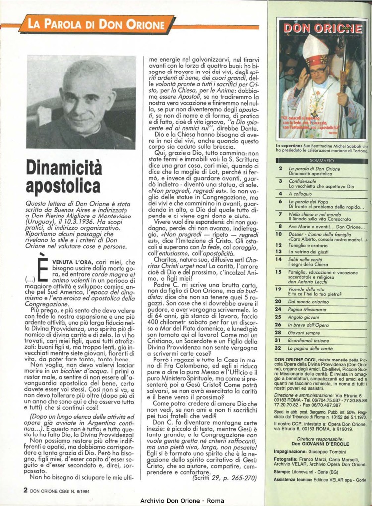 Don Orione oggi, 1994, 08, pagina 2