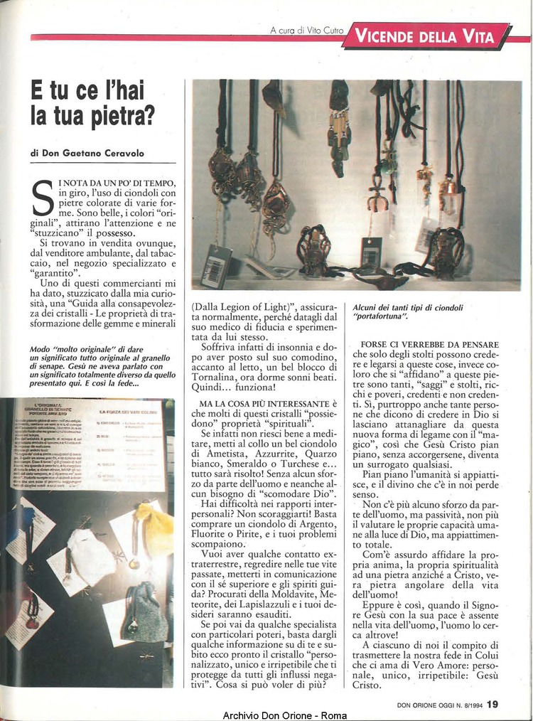 Don Orione oggi, 1994, 08, pagina 19