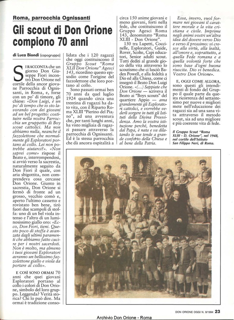Don Orione oggi, 1994, 08, pagina 23