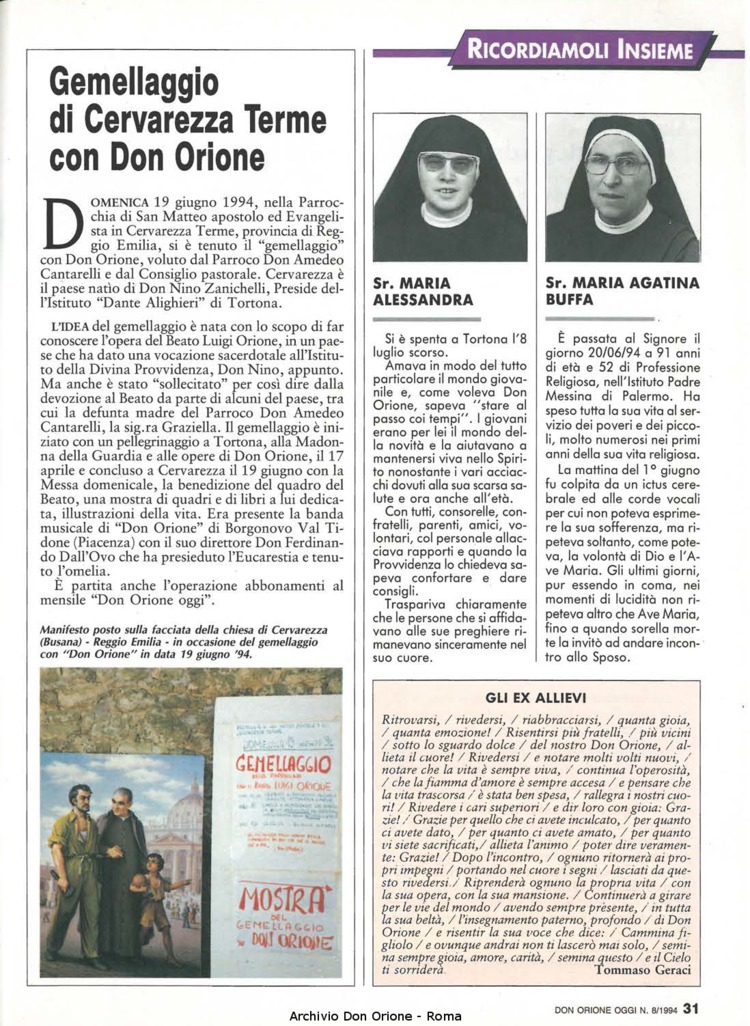 Don Orione oggi, 1994, 08, pagina 31