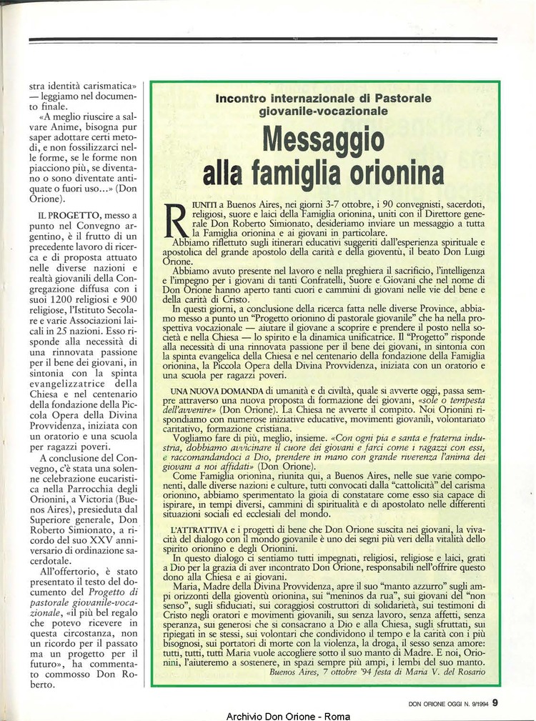 Don Orione oggi, 1994, 09, pagina 9