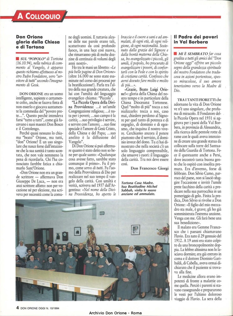 Don Orione oggi, 1994, 10, pagina 4