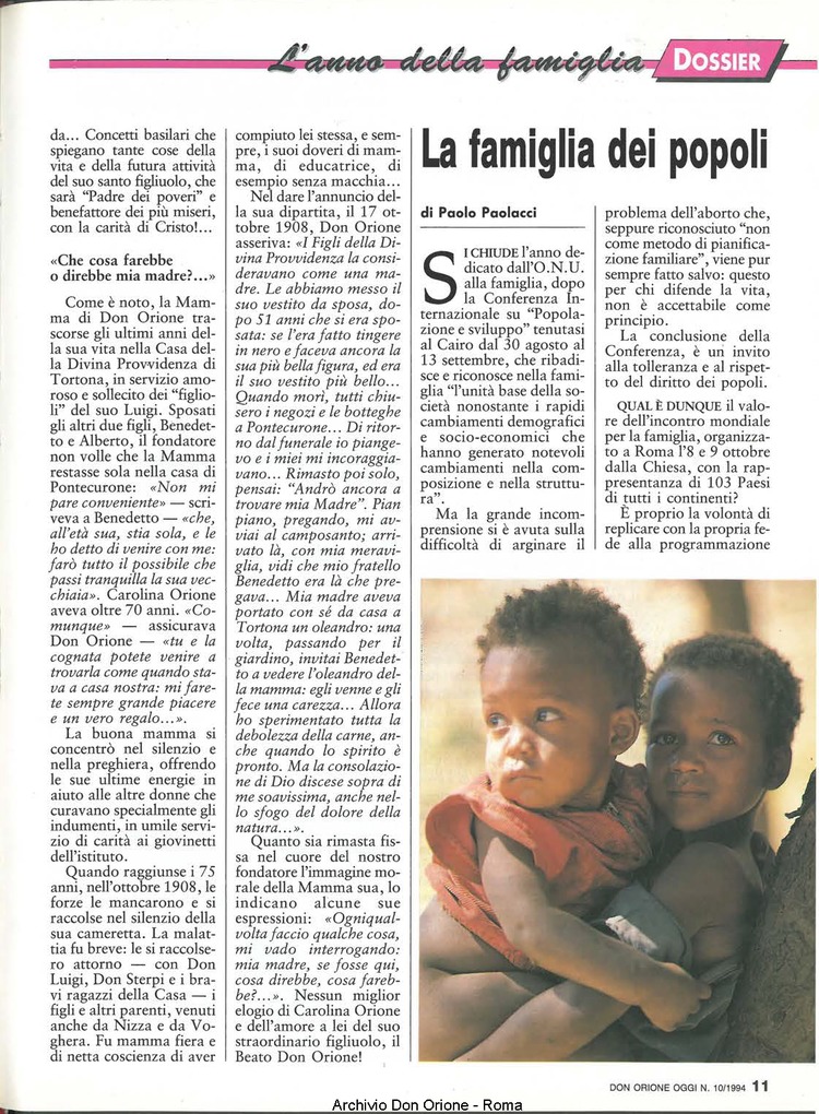 Don Orione oggi, 1994, 10, pagina 11