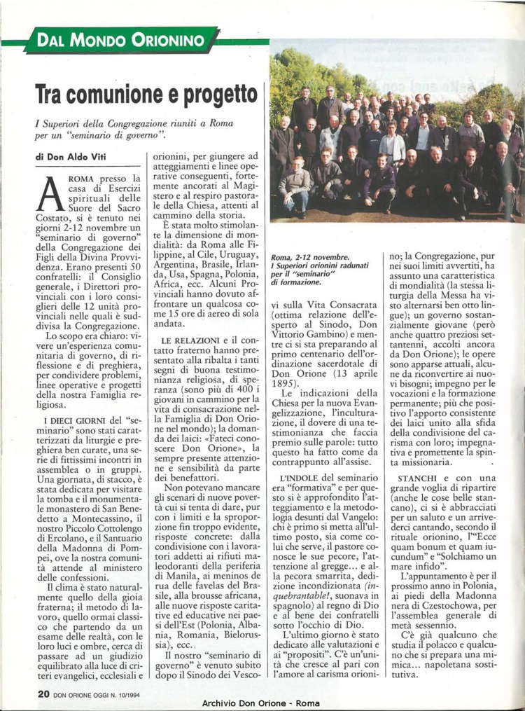 Don Orione oggi, 1994, 10, pagina 20