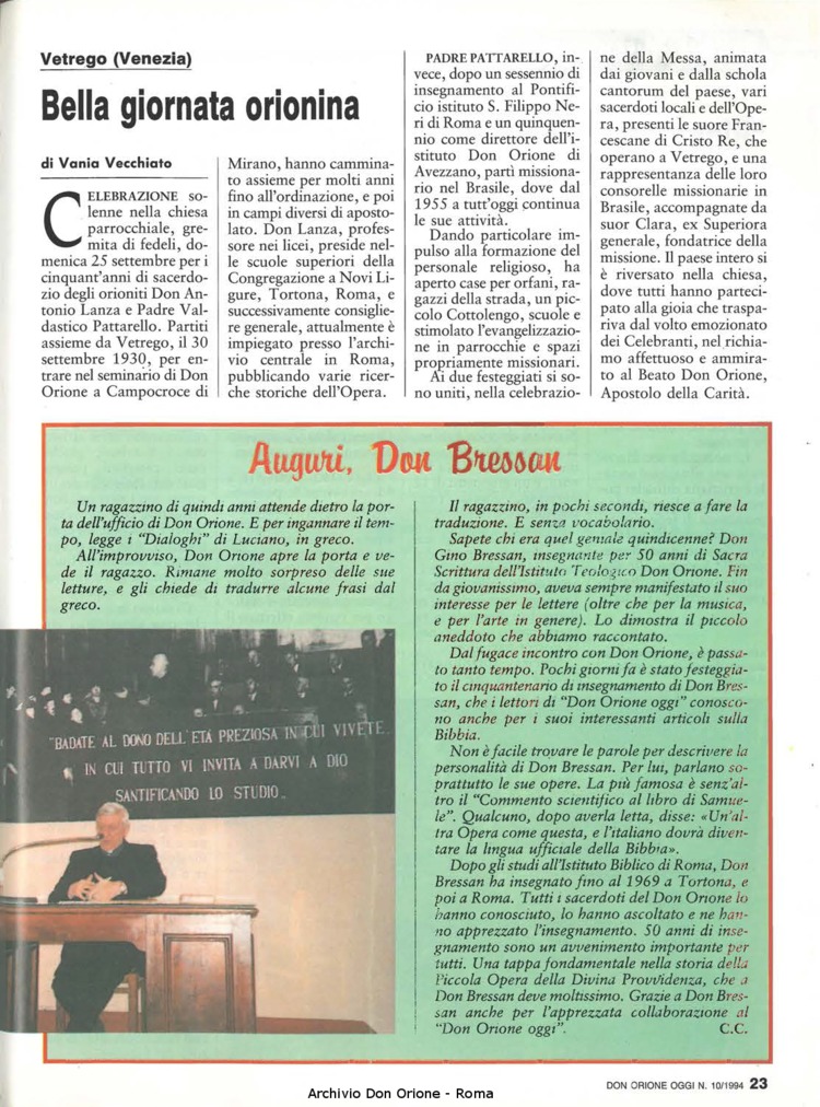 Don Orione oggi, 1994, 10, pagina 23