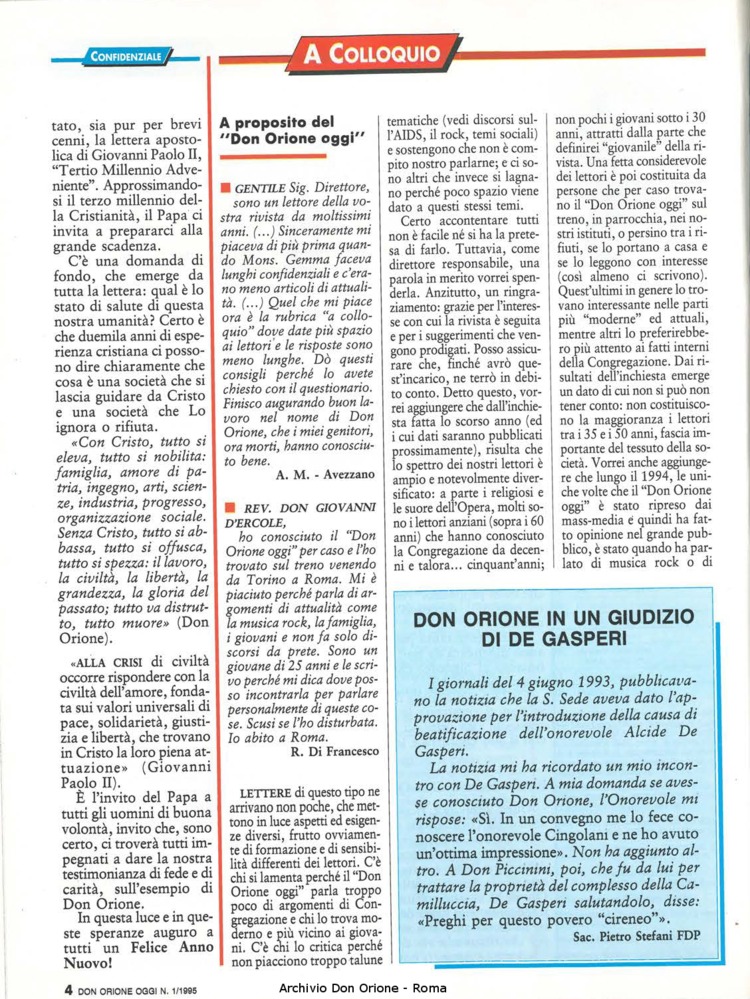 Don Orione oggi, 1995, 01, pagina 4