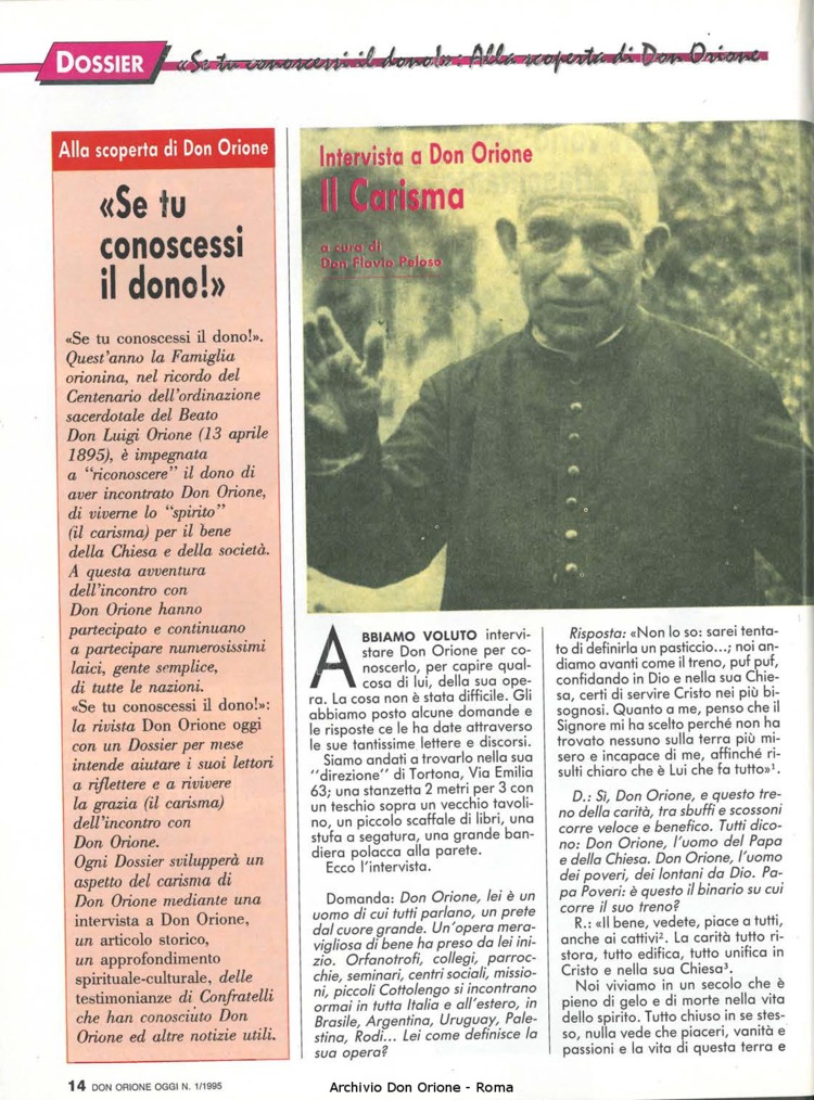 Don Orione oggi, 1995, 01, pagina 14