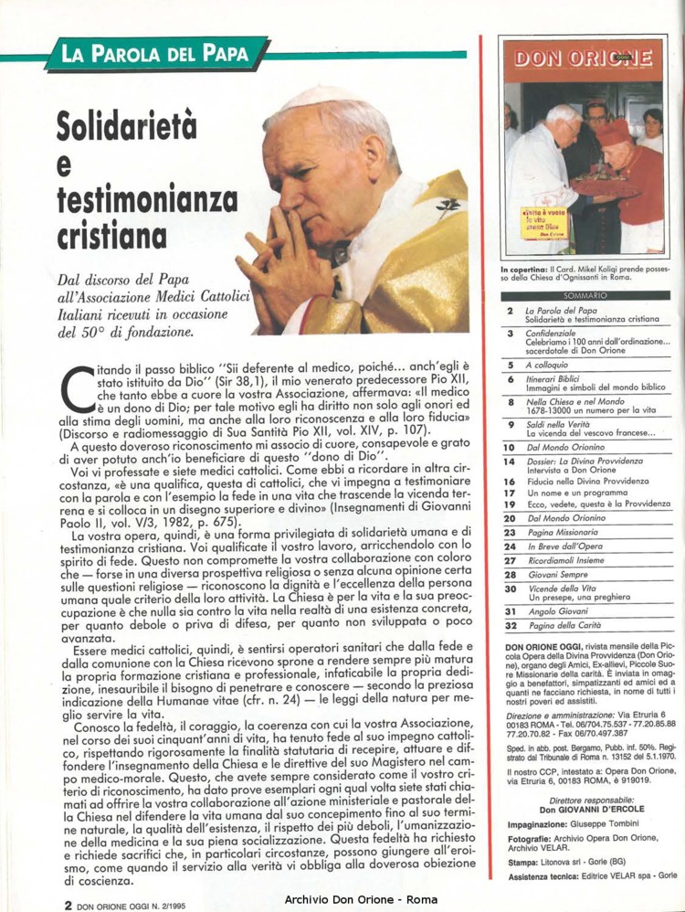 Don Orione oggi, 1995, 02, pagina 2