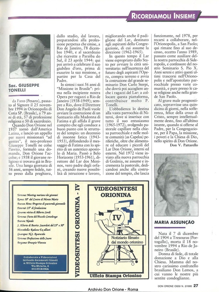 Don Orione oggi, 1995, 02, pagina 27