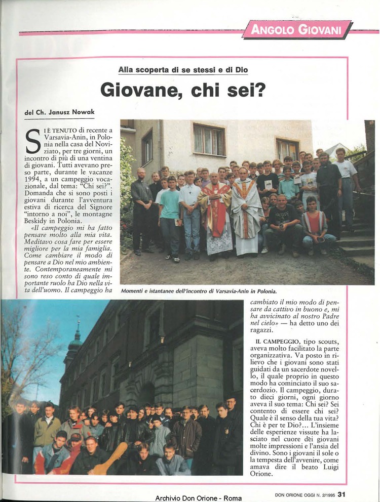 Don Orione oggi, 1995, 02, pagina 31