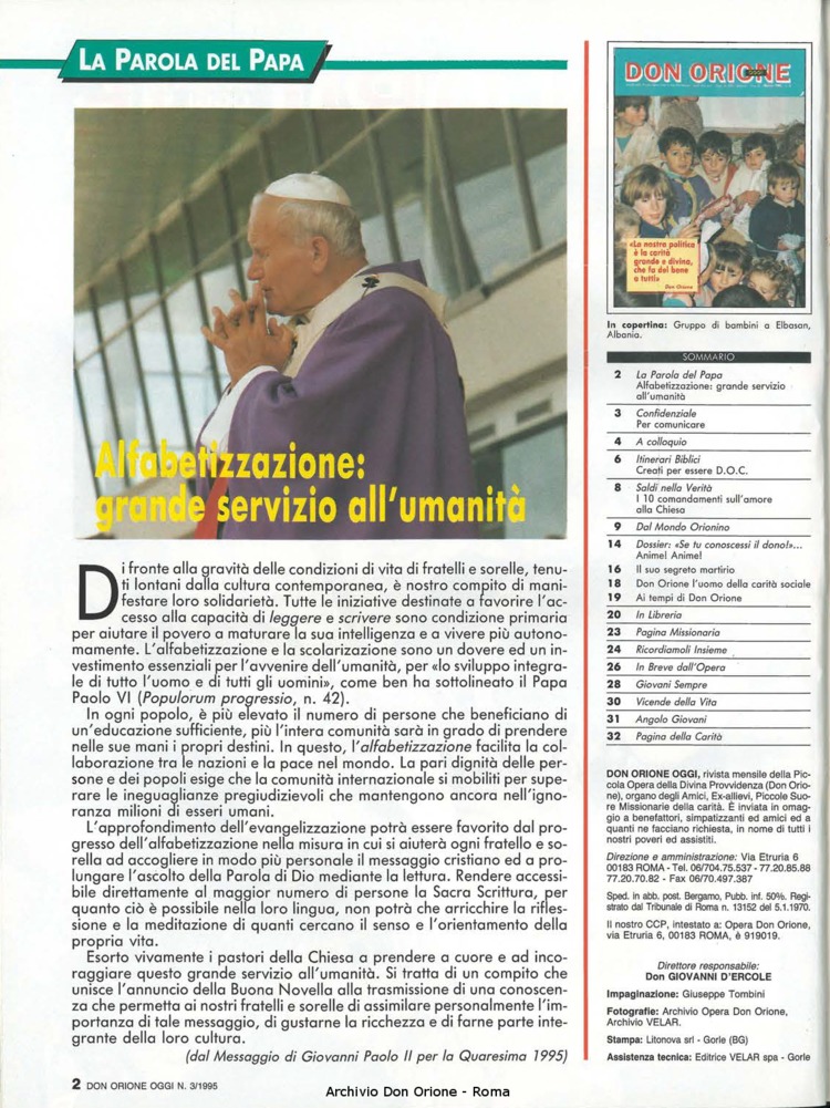 Don Orione oggi, 1995, 03, pagina 2