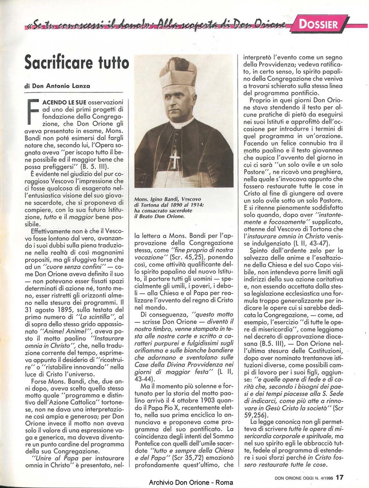 Don Orione oggi, 1995, 04, pagina 21