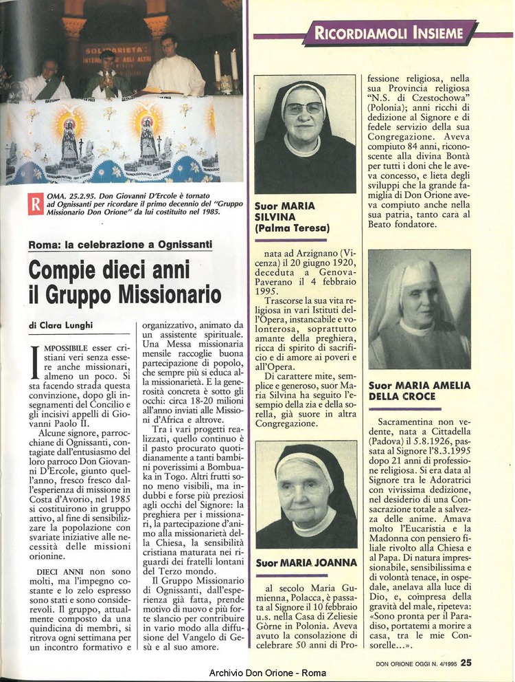Don Orione oggi, 1995, 04, pagina 29