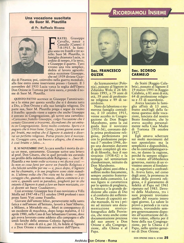 Don Orione oggi, 1995, 05, pagina 27