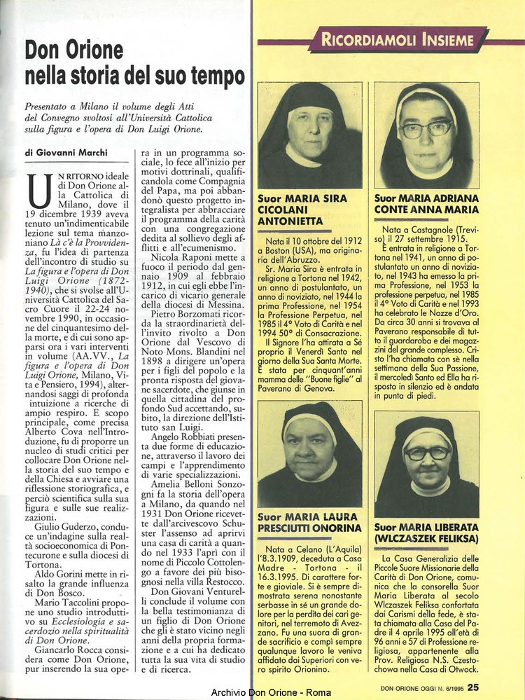 Don Orione oggi, 1995, 06, pagina 25