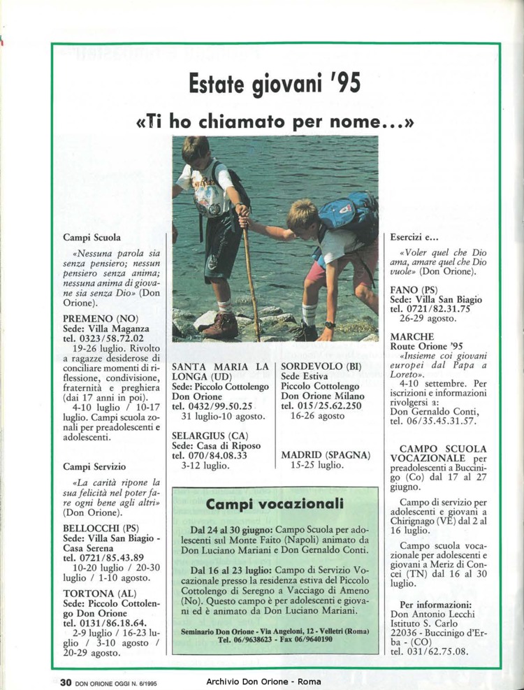 Don Orione oggi, 1995, 06, pagina 30