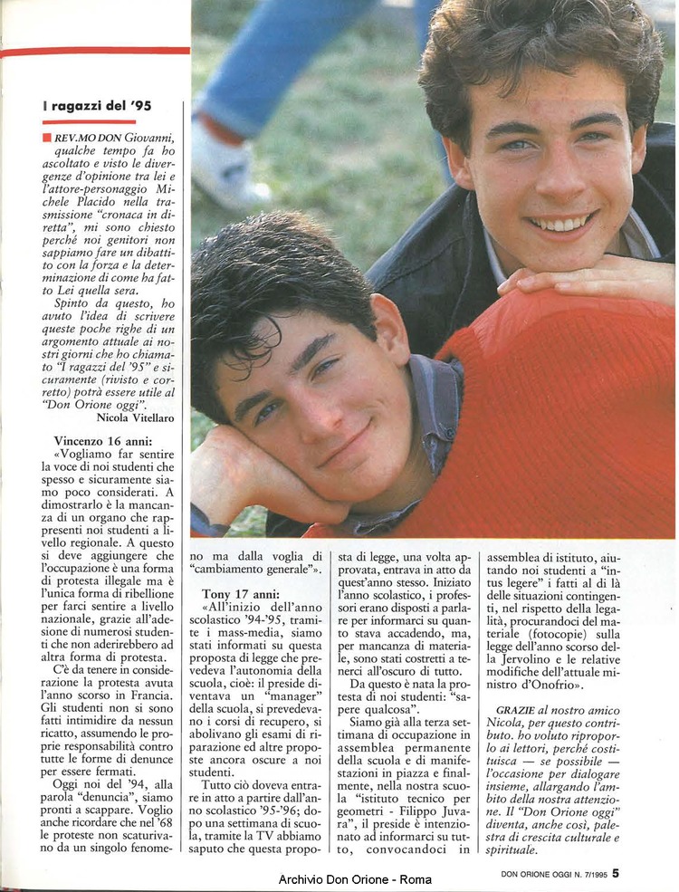 Don Orione oggi, 1995, 07, pagina 5