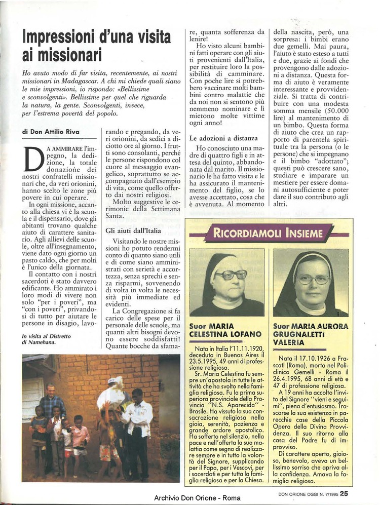 Don Orione oggi, 1995, 07, pagina 25
