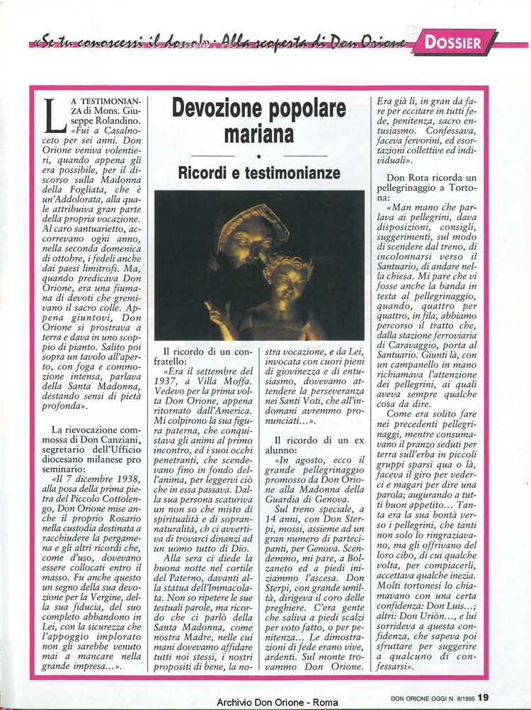 Don Orione oggi, 1995, 08, pagina 19