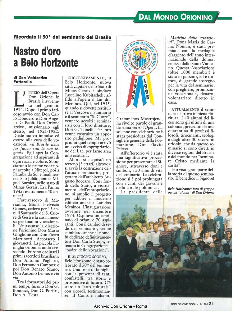 Don Orione oggi, 1995, 08, pagina 21