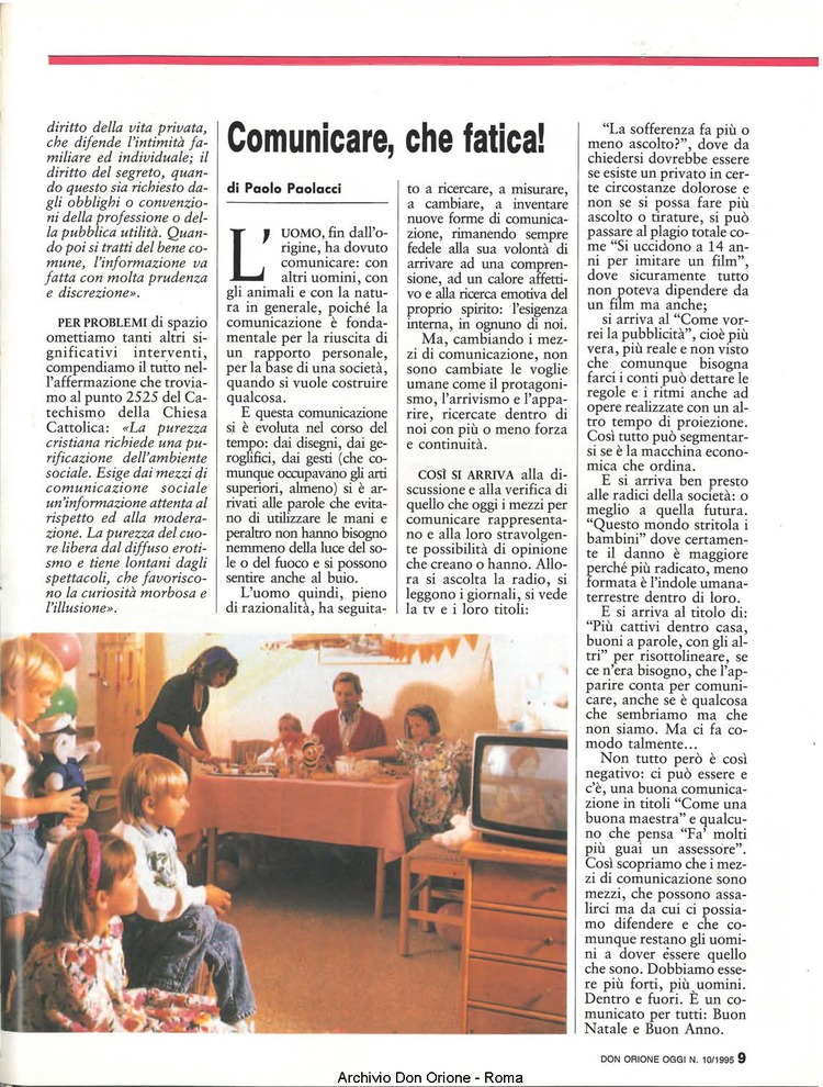 Don Orione oggi, 1995, 10, pagina 9