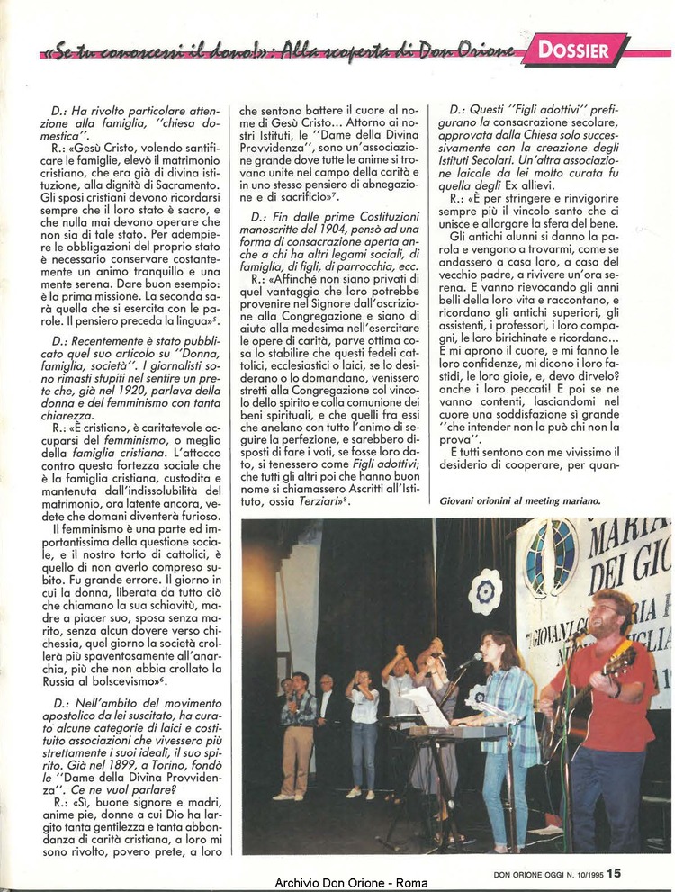 Don Orione oggi, 1995, 10, pagina 15