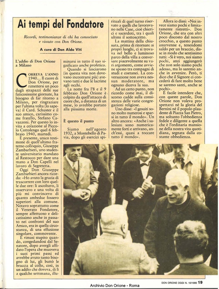 Don Orione oggi, 1995, 10, pagina 19