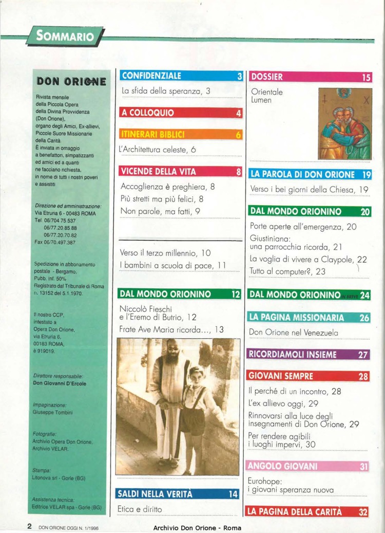 Don Orione oggi, 1996, 01, pagina 2