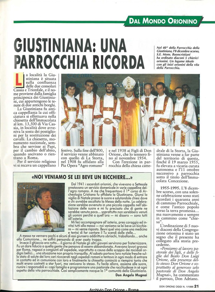 Don Orione oggi, 1996, 01, pagina 21