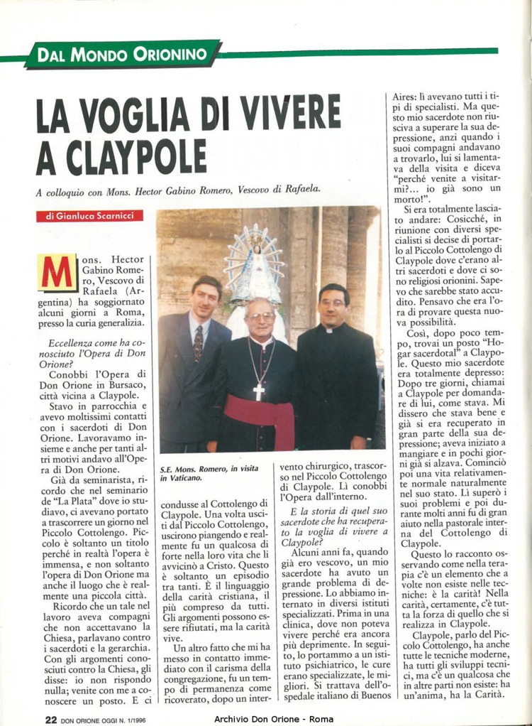 Don Orione oggi, 1996, 01, pagina 22