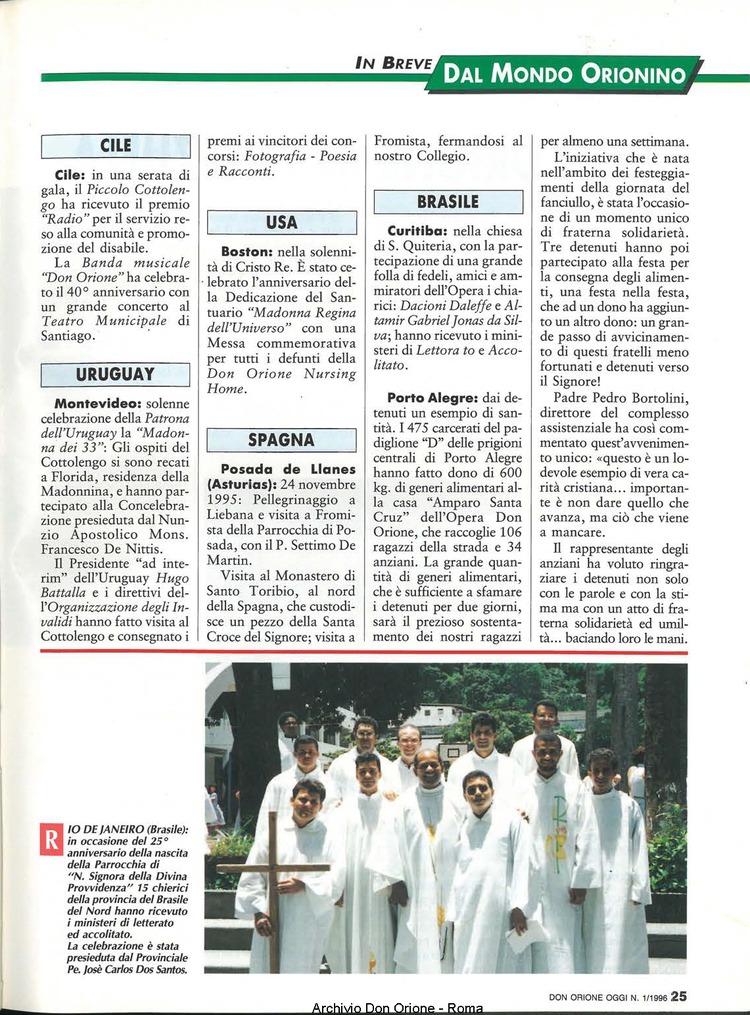 Don Orione oggi, 1996, 01, pagina 25