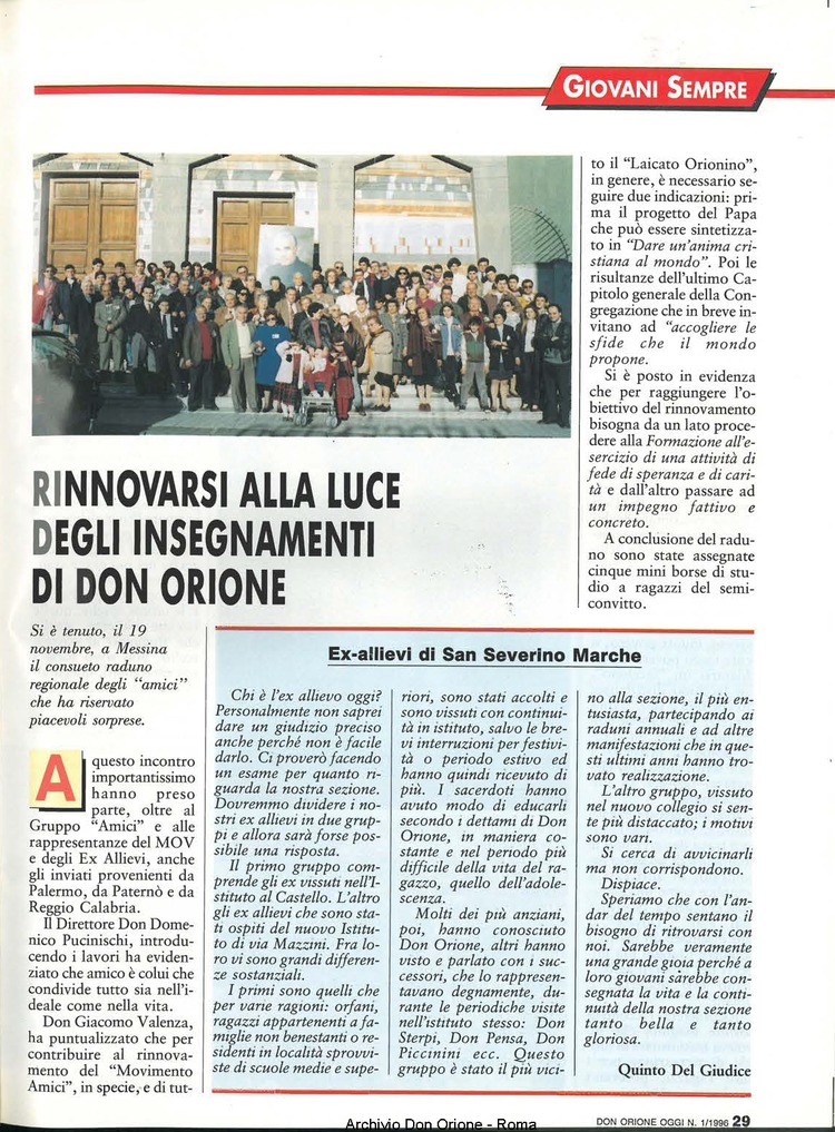Don Orione oggi, 1996, 01, pagina 29