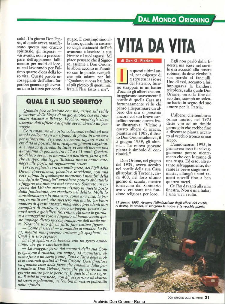 Don Orione oggi, 1996, 02, pagina 21