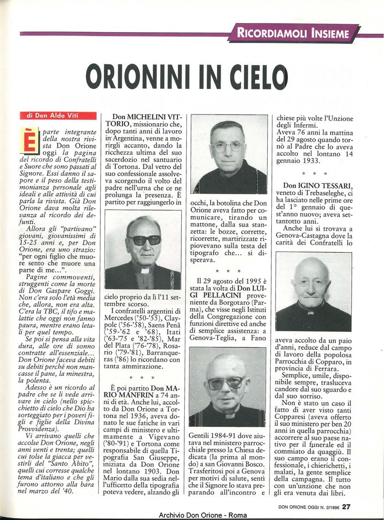 Don Orione oggi, 1996, 02, pagina 27